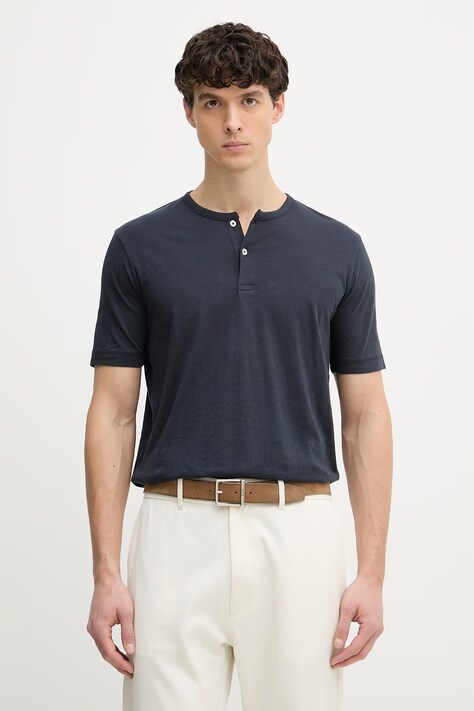 Marc O'Polo T-shirt basic męski bawełniany granatowy 5000012696