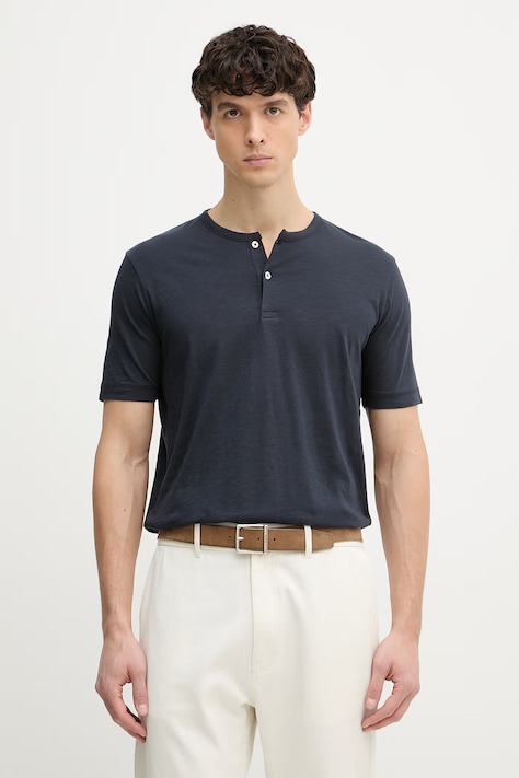 Marc O'Polo T-shirt basic męski bawełniany granatowy 5000012696