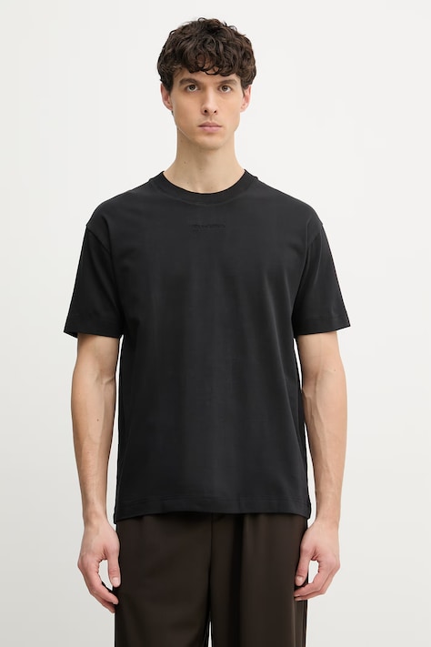 Marc O'Polo t-shirt basic męski bawełniany czarny 5000012698