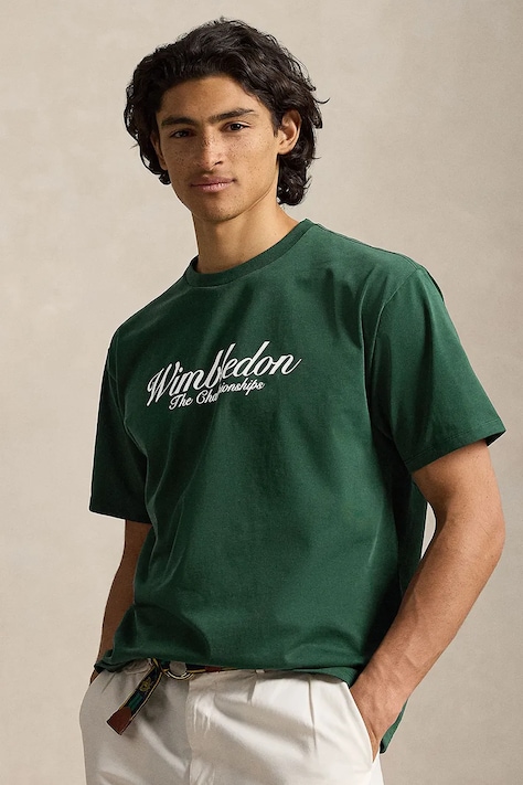 Polo Ralph Lauren tricou pentru bărbați, din bumbac verde 710B16059