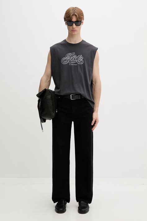 Levi's top za muškarce od pamuka CROPPED MUSCLE TANK RIDE TOGETHER x PRIDE sivi A7940-0001
