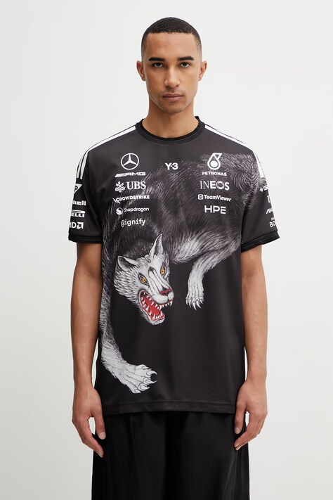 Y-3 x F1 DRVR SS JRS t-shirt męski czarny KQ9844