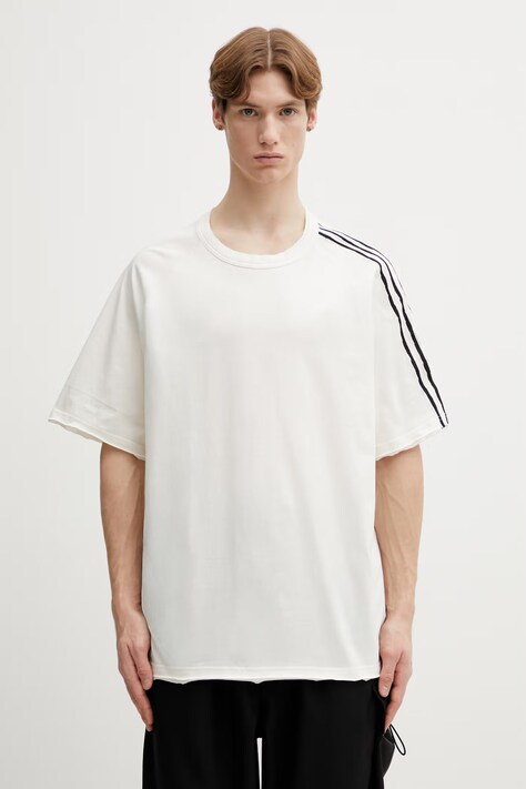 Y-3 t-shirt bawełniany RE 3S SS TEE męski kolor beżowy gładki KS9748