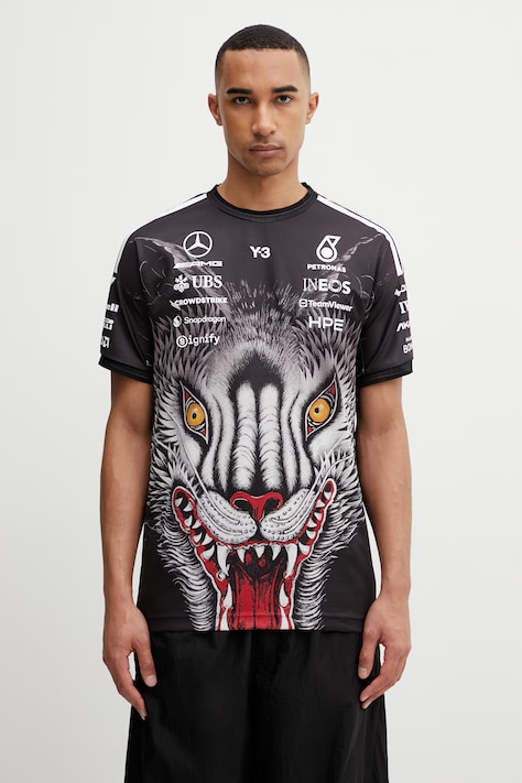 Y-3 x F1 DRVR SS JRS T-shirt męski czarny KT2226