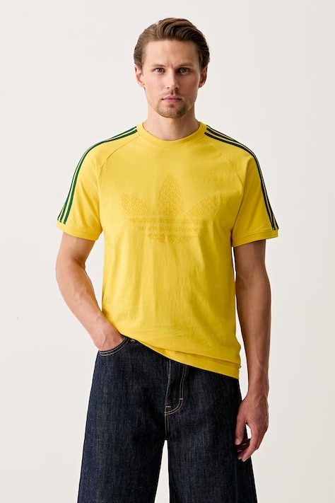 adidas Originals férfi pamut póló MONOGRAM 3S T sárga KD0404
