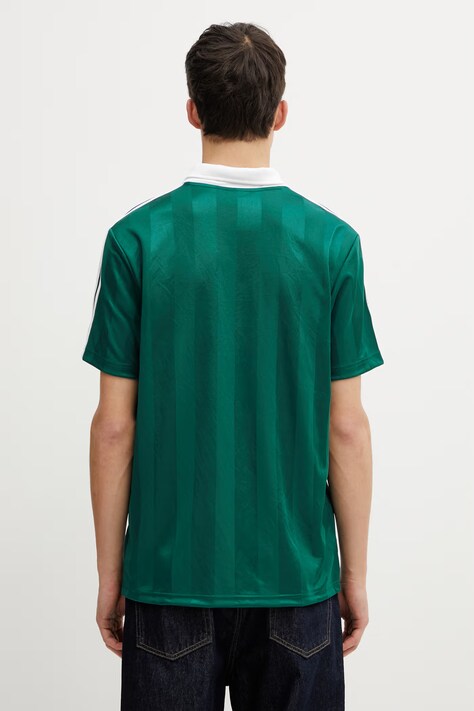 adidas Originals polo JSY męskie kolor zielony z aplikacją KE3582