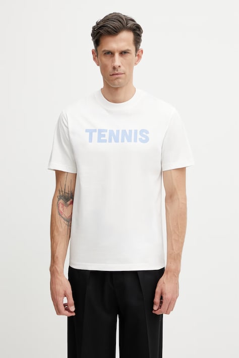 Lacoste T-shirt bawełniany męski biały TH1578