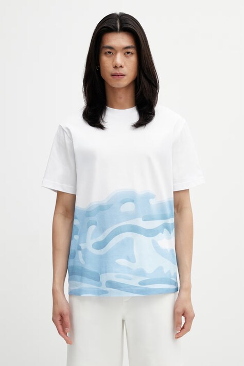Lacoste T-shirt bawełniany męski biały TH1997