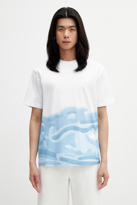 Lacoste T-shirt bawełniany męski biały TH1997