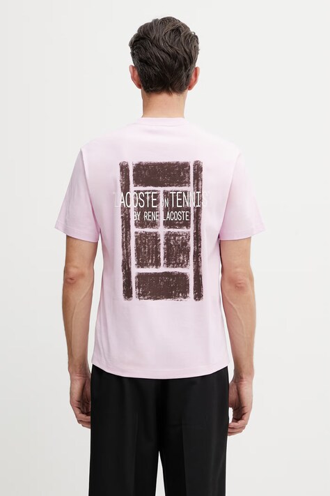 Lacoste tricou din bumbac bărbătesc violet TH2197