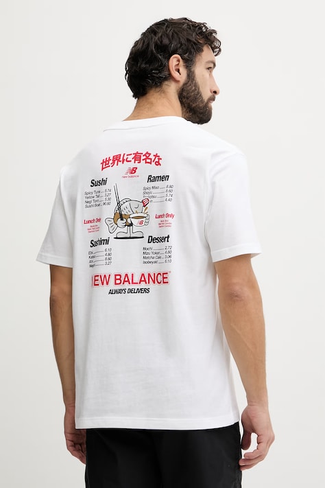 New Balance tričko mužské bavlněné Ramen bílé MT61H51DWT