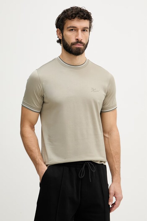 Karl Lagerfeld tricou pentru bărbați, din bumbac verde 562200.755003