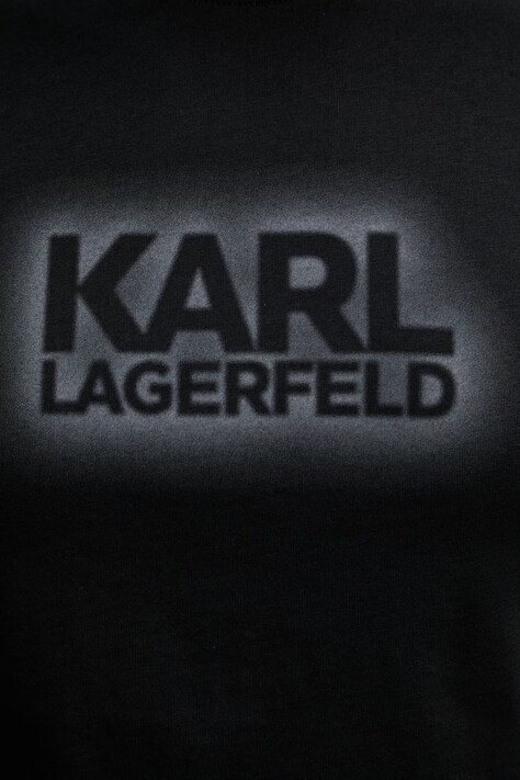 Бавовняна футболка Karl Lagerfeld — SS26-TSM13P, чорний — фото 5
