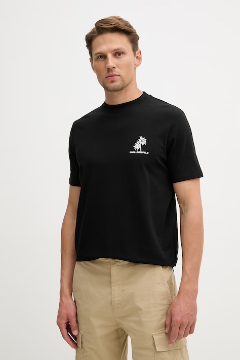 Футболка Karl Lagerfeld цвет чёрный с принтом 562221.755041