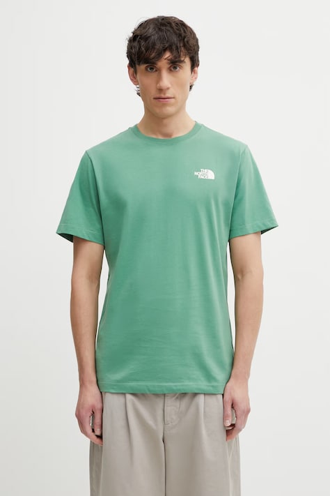 The North Face tricou EVOLUTION culoarea verde, cu imprimeu, NF0A8B6KG571