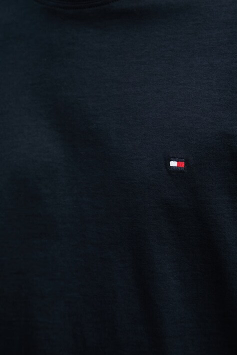 Tommy Hilfiger t-shirt basic męski bawełniany granatowy MW0MW42393