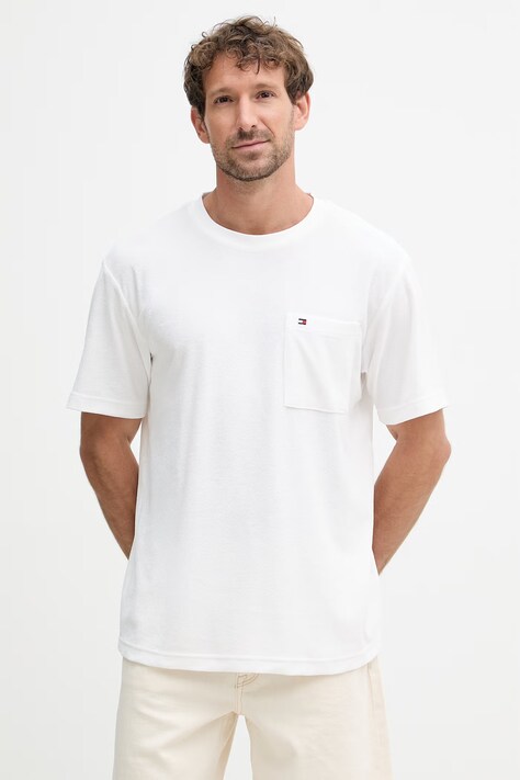 Tommy Hilfiger moški z bombažem SUMMER bel MW0MW43058