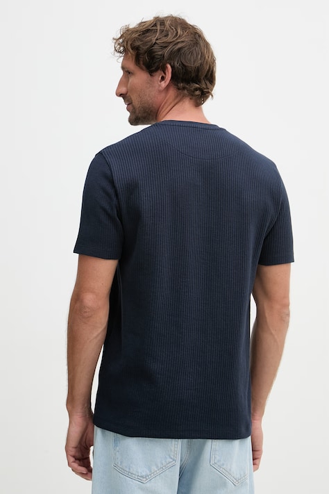 U.S. Polo Assn. футболка чоловіча бавовняна RIB TEXTURE — SS26-TSM16U, темно-синій — фото 3