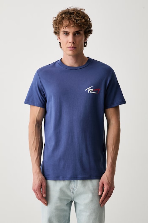Tommy Jeans T-shirt Ανδρικό Βαμβακερό μπλε DM0DM22538
