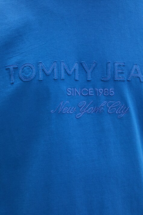 Tommy Jeans T-shirt basic męski bawełniany niebieski DM0DM22545