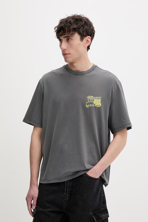Tommy Jeans T-shirt męski bawełniany szary DM0DM22554