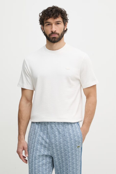 Lacoste T-shirt męski bawełniany biały TH1979