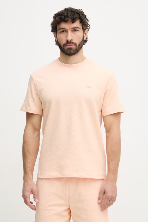 Lacoste T-shirt męski bawełniany pomarańczowy TH1979