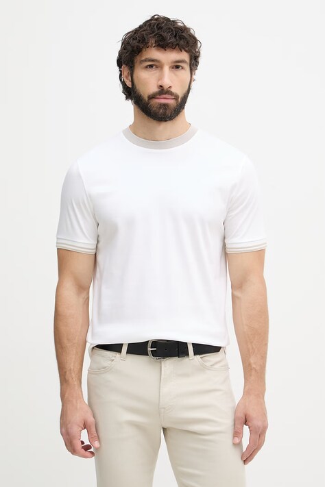 BOSS t-shirt męski bawełniany Tessler 238 biały 50559667