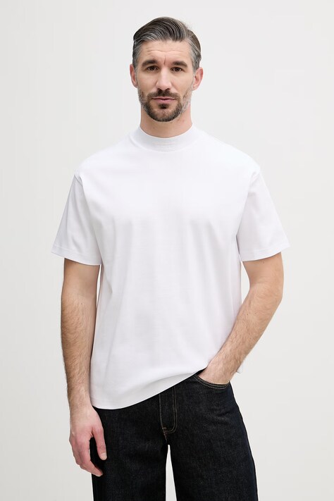 BOSS Green basic t-shirt Ανδρικό βαμβακερό BOSS X PORSCHE λευκό 50559770