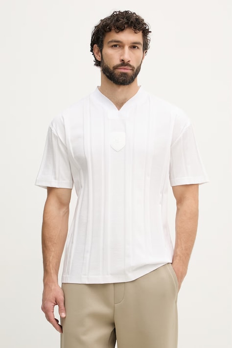 BOSS Green t-shirt ανδρικό βαμβακερό λευκό 50554645