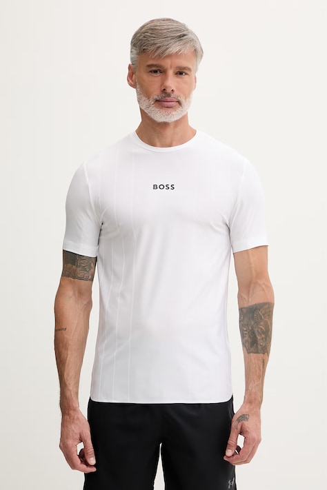 BOSS Green T-shirt męski biały 50559199