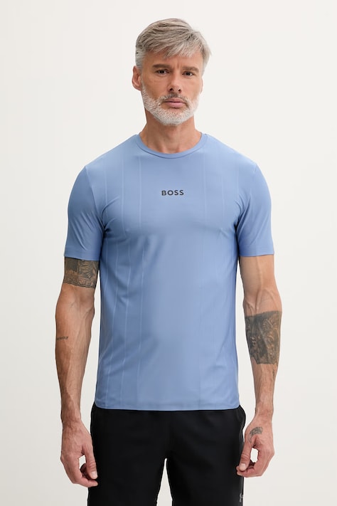 BOSS Green T-shirt męski niebieski 50559199