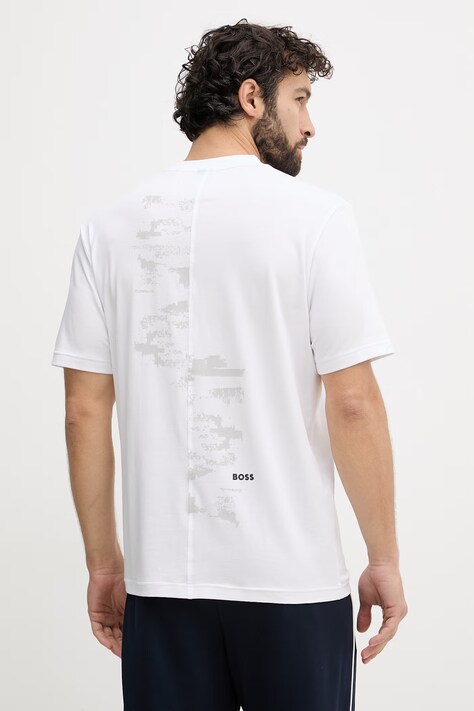 BOSS Green T-shirt ανδρικό με βαμβάκι λευκό 50559235