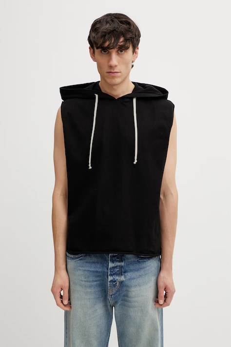 Rick Owens DRKSHDW top bawełniany męski czarny DU01F4165.RIGP