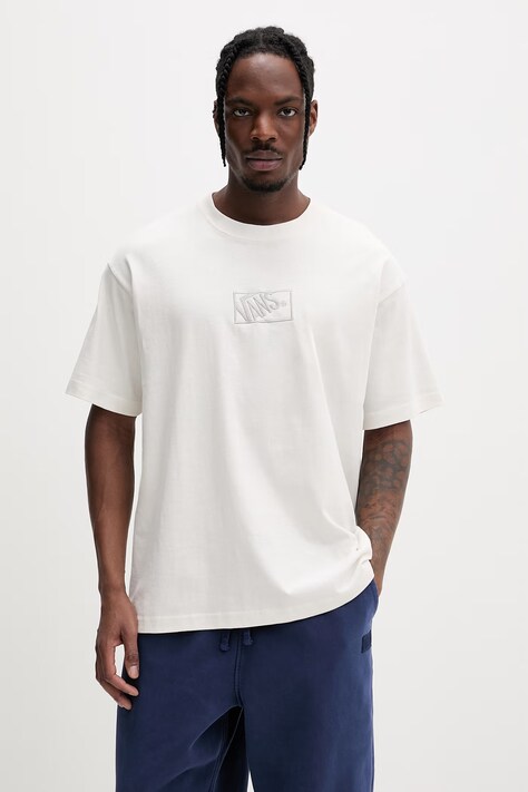 Vans t-shirt basic męski bawełniany beżowy VN000RAPC9F1