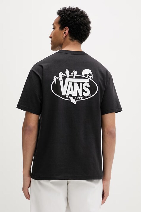 Vans T-shirt męski bawełniany czarny VN000SWTBLK1