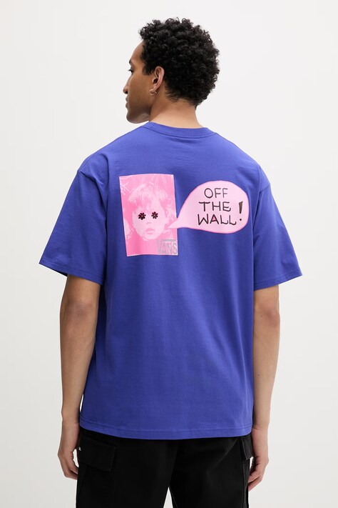 Vans T-shirt męski bawełniany fioletowy VN000SXDFRX1