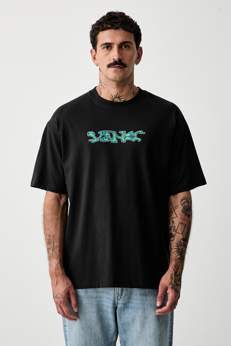 Vans T-shirt męski bawełniany czarny VN000SXTBLK1