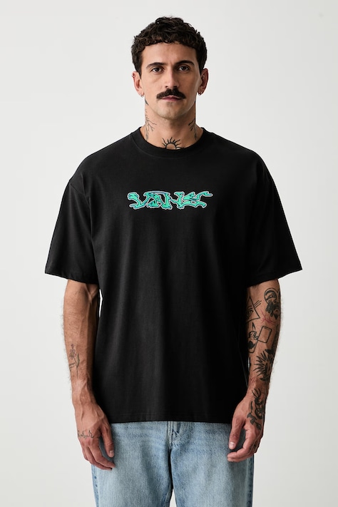 Vans T-shirt męski bawełniany czarny VN000SXTBLK1