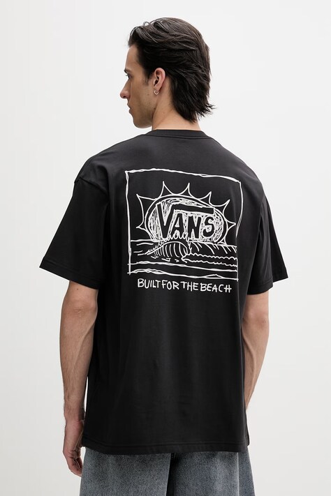 Vans t-shirt basic męski bawełniany czarny VN000TRGBLK1