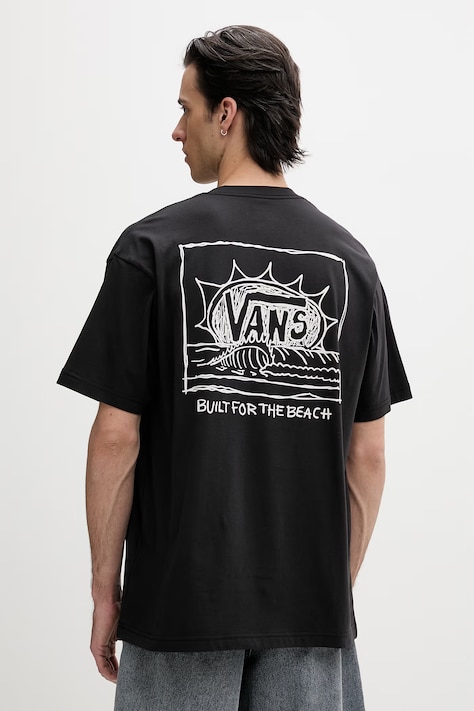 Vans t-shirt basic męski bawełniany czarny VN000TRGBLK1