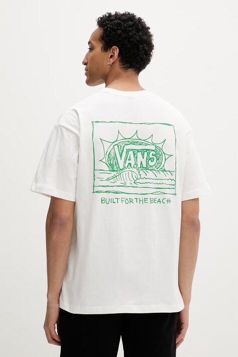 Vans T-shirt męski bawełniany beżowy VN000TRGWHT1