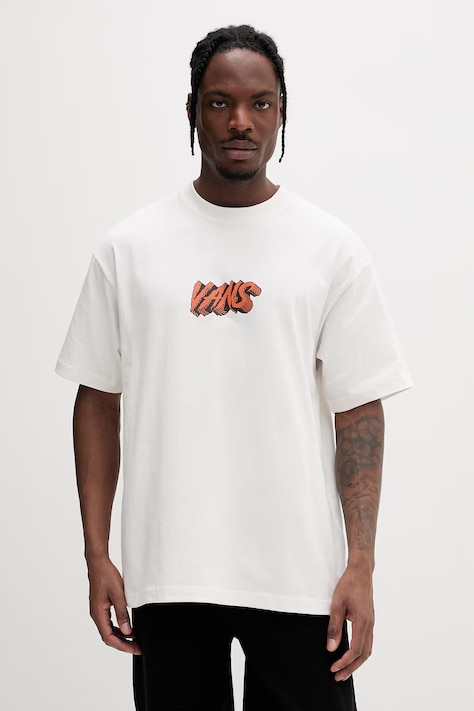 Vans t-shirt damski bawełniany beżowy VN000VY1C9F1