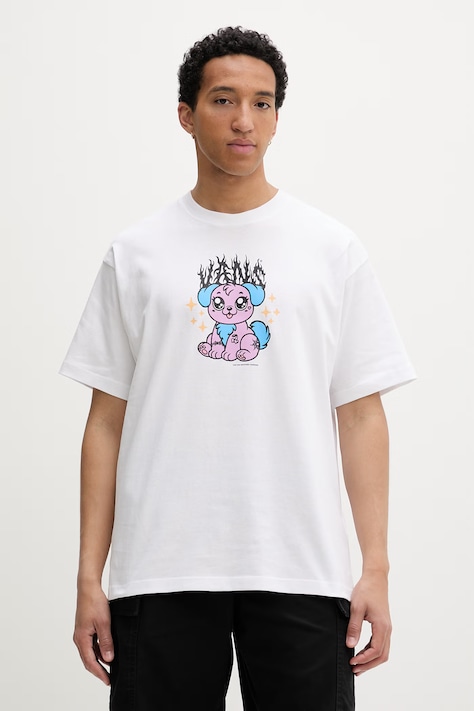 Vans T-shirt męski bawełniany biały VN000W00WHT1