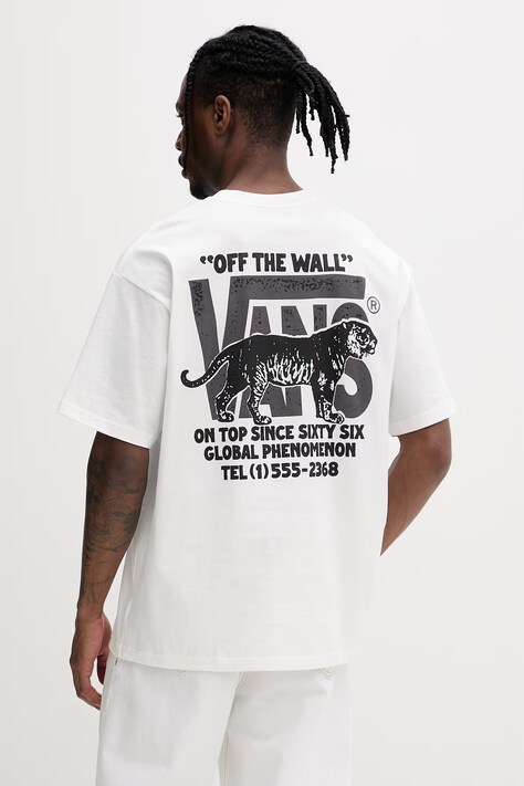 Vans t-shirt basic męski bawełniany biały VN000XHTWHT1