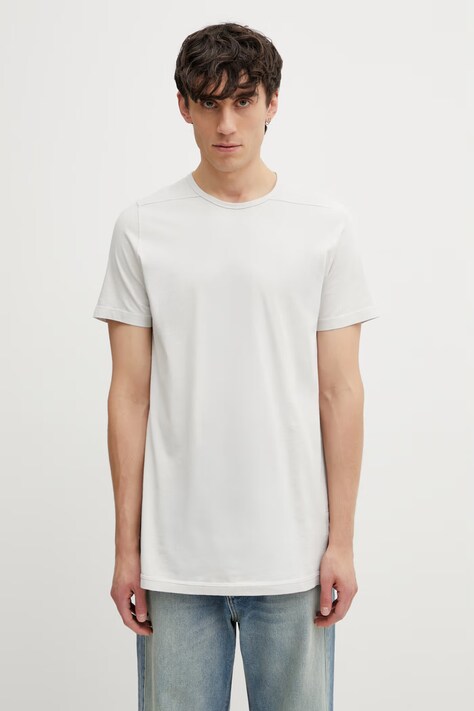 Rick Owens DRKSHDW Level t-shirt bawełniany męski beżowy DU01F4250.RNP