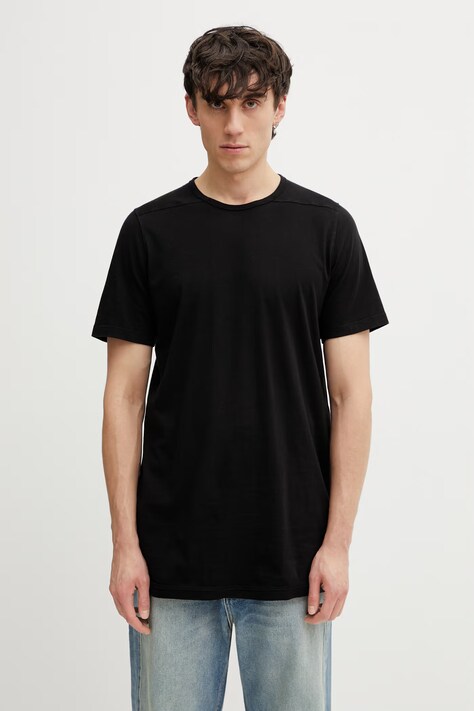 Rick Owens DRKSHDW Level t-shirt bawełniany męski czarny DU01F4250.RNP