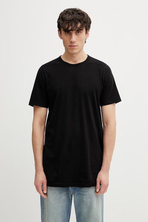 Rick Owens DRKSHDW Level t-shirt bawełniany męski czarny DU01F4250.RNP