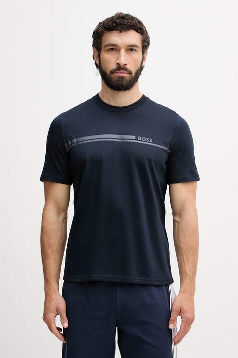 BOSS T-shirt lounge męski bawełniany granatowy 50561470