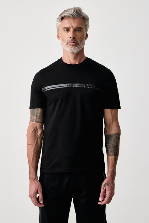 BOSS T-shirt lounge męski bawełniany Shirt czarny 50561470